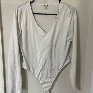 White Long Sleeve Bodysuit